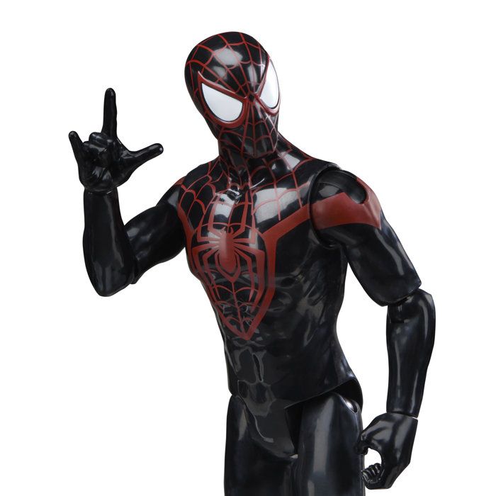 Figurine Miles Morales 30 cm, Titan Series, jouets de super-héros pour enfants, Marvel Spider-Man, des 4 ans