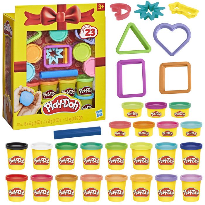 Play-Doh Coffret cadeau, pâte a modeler, 23 pots et 8 accessoires, Loisirs créatifs enfant, Classique, des 3 ans