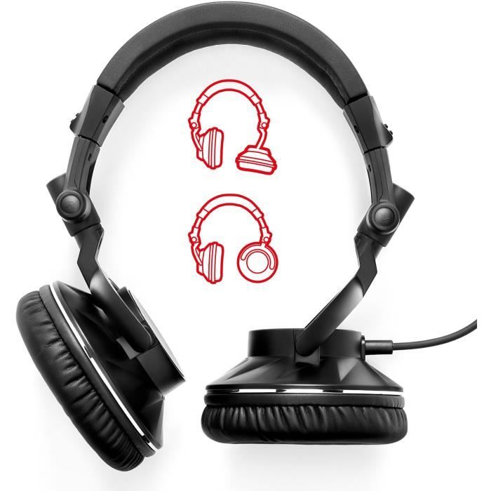 HERCULES HDP DJ60 - Casque Audio Circum-aural - Isolation de bruit - Noir