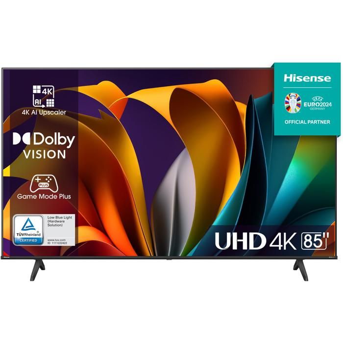 TV LED - HISENSE - 85A6N - 85 (215 cm) - Bords ultra fins - 4K UHD (3840x2160) - Dolby Vision - TV connecté - 3xHDMI 2.1