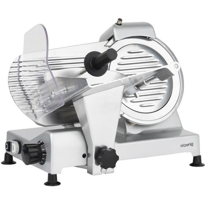 Trancheuse a viande - H.Koenig - MSX220 - 240 W - Lame 220 mm - Epaisseur réglable 0-12 mm