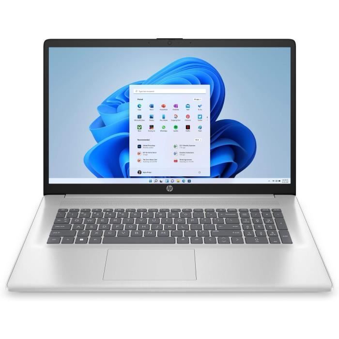 PC Portable HP 17-cn0027nf - Windows 11 - 17,3 HD+ - Celeron N4120 - RAM 8Go - Stockage 256Go SSD - AZERTY