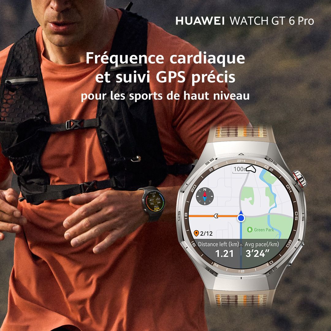 Montre connectée - HUAWEI - Watch GT6 PRO - 46 mm - Noir