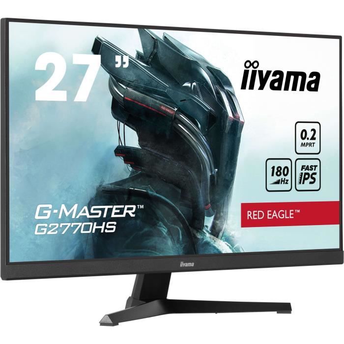 Ecran PC Gamer - IIYAMA - 27 - FHD - 180Hz - Dalle IPS - 0,2ms - G2770HS-B1