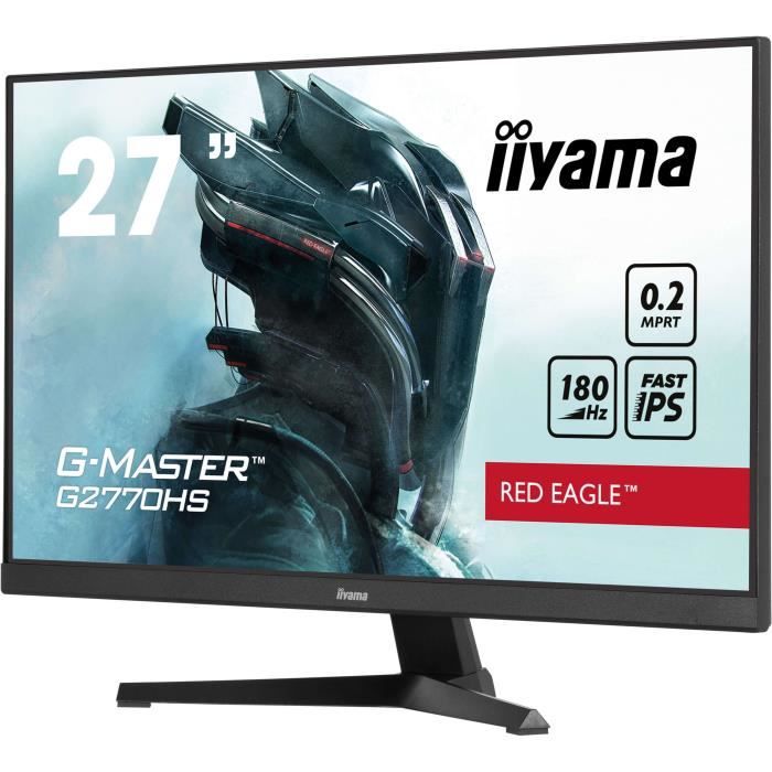 Ecran PC Gamer - IIYAMA - 27 - FHD - 180Hz - Dalle IPS - 0,2ms - G2770HS-B1