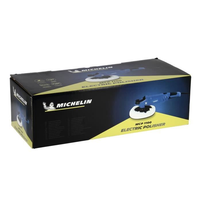Polisheuse Pro 230V - 1100W - MICHELIN - Disque : 180 mm - Vitesse de rotation : 600-3000 t/min - démarrage progressif - Ecran LCD