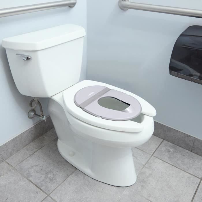 INGENUITY Réducteur de toilette universel nomade enfant, bébé, en voyage ou déplacement. Sac de rangement inclus, pliable