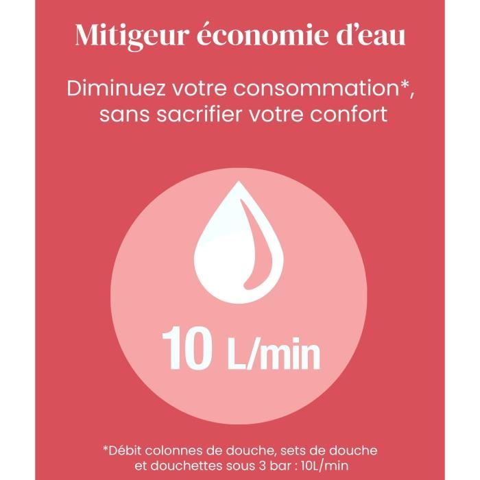 Mitigeur de cuisine - Chrome - Col de cygne avec bec pivotant 360° - Économie d'eau - JACOB DELAFON - MARIE