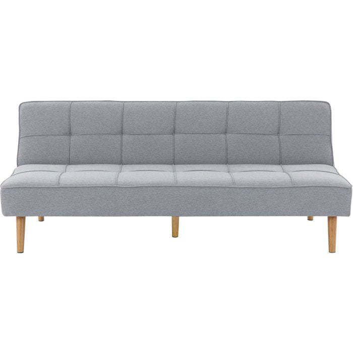 Canapé convertible - 4 places - JULIE - Tissu Gris - 180 x 72 x 72 cm