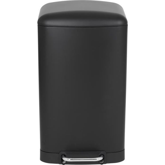 Poubelle de Cuisine a Pédale - GREENWICH - 40 L - Acier Noir Mat - Kitchen Move