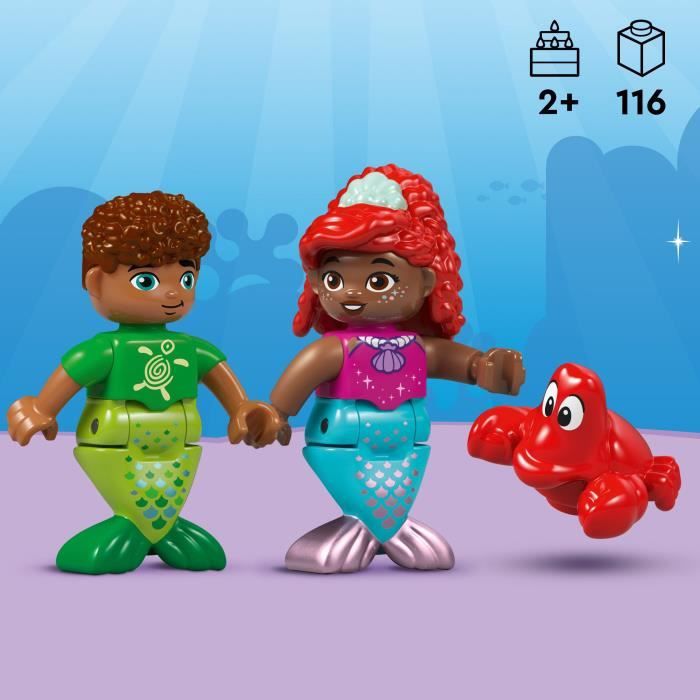 LEGO DUPLO | Disney 10435 Le palais sous-marin magique d'Ariel - Poupée La Petite Sirene