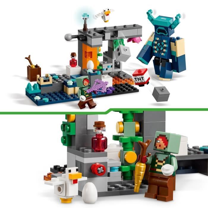 LEGO Minecraft 21274 La Rencontre Avec Le Warden - Jouet Collector Pour Garçon Des 7 Ans