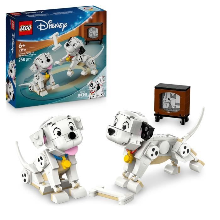 LEGO | Disney 43271 Lucky et Penny, les Chiots des 101 Dalmatiens - Jeu des 6 ans
