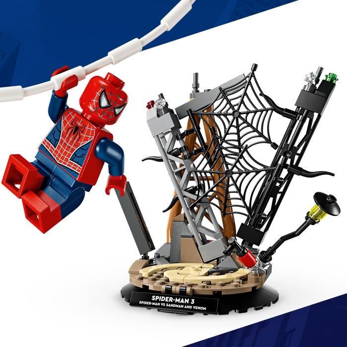 LEGO | Marvel 76334 Le Combat Légendaire entre Spider-Man et Sandman - Jouet des 9 ans