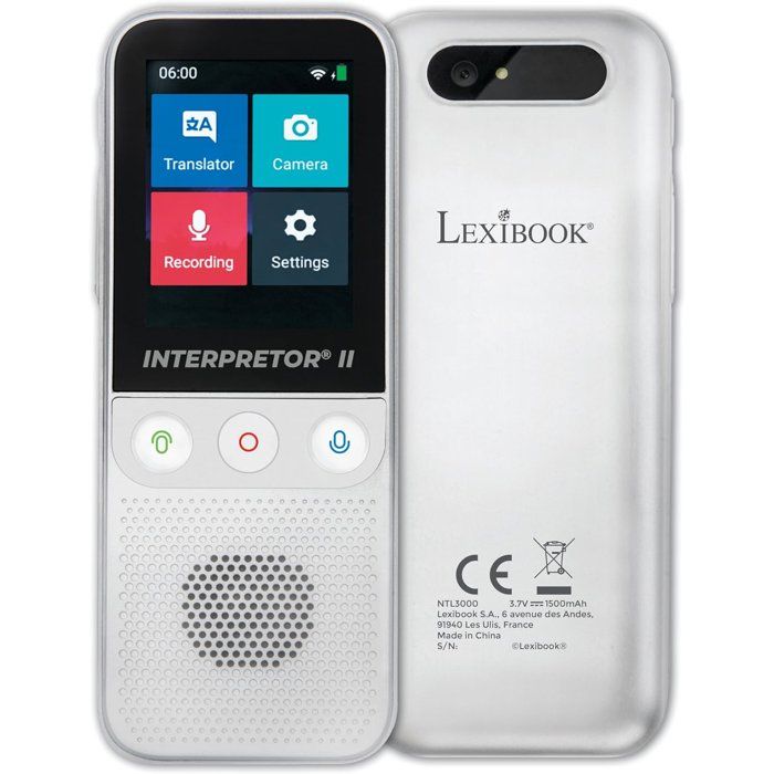 Lexibook Interpretor 2, Traducteur Vocal Instantané 137 Langues, Traduction Photo et Mémos, Traducteur Multilingue Parlant Portable
