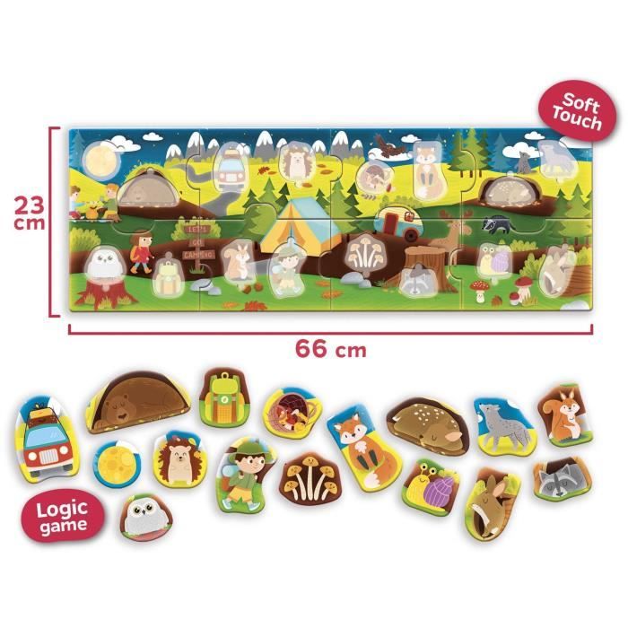 Les Bois - Puzzle panoramique - CAROTINA BABY - Développement de la logique, Motricité fine