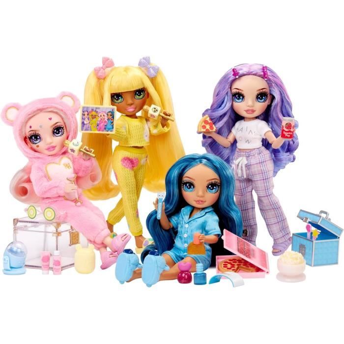 Junior High Pyjama Party - Poupée mannequin articulée 22 cm - Sunny (Jaune) - Nombreux accessoires - a partir de 4 ans