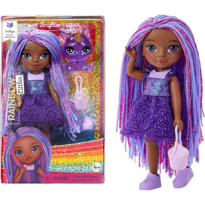 Rainbow High Littles - Poupée 15cm + animal de compagnie - Violet Foncé - Des 4ans