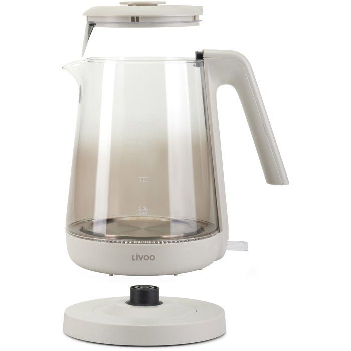 Bouilloire - LIVOO - DOD216G - 2200 W - 1,7 L - Verre / Gris