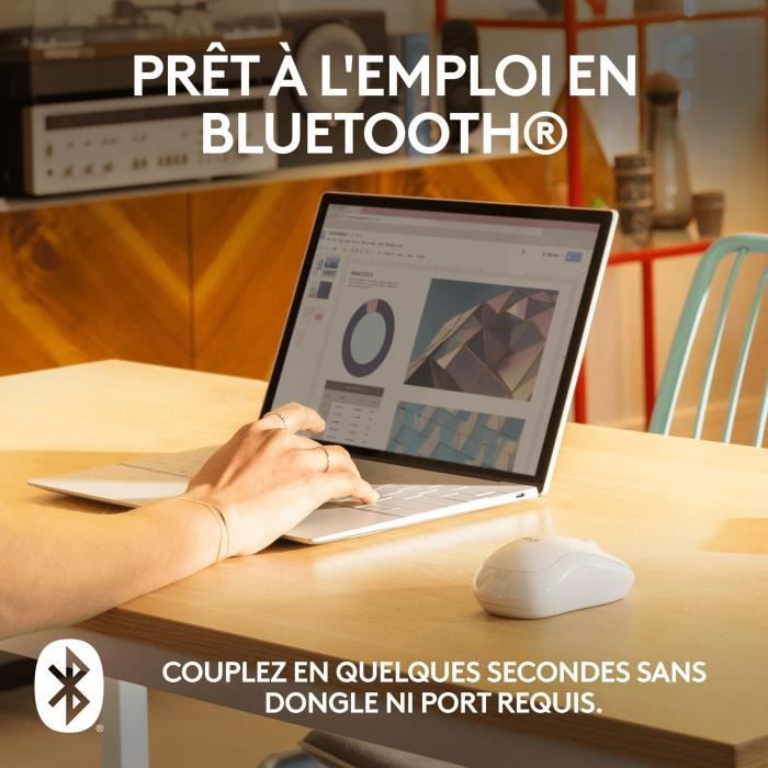 Souris - Sans fil - Logitech - M240 Silent - Blanc