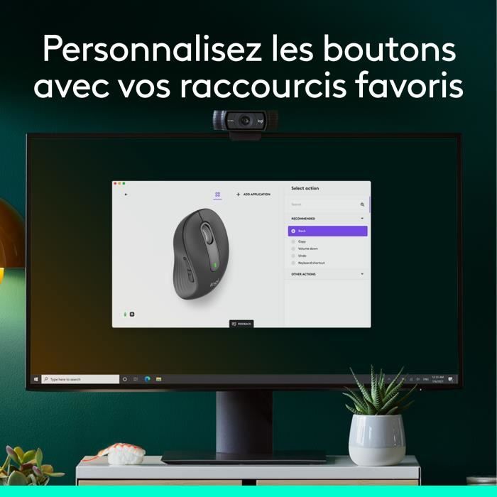 Souris - Sans fil - Logitech - Signature M650 - Graphite - Droitier