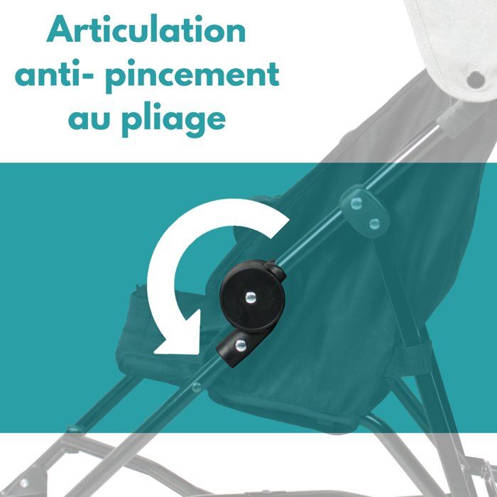 Looping Poussette Canne Fixe avec Canopy | Black Chiné