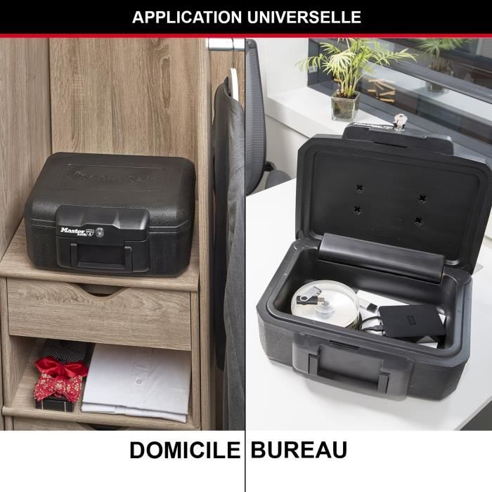Coffre-fort ignifugé Master Lock L1200 - Protection des supports multimédias - Verrouillage a clé