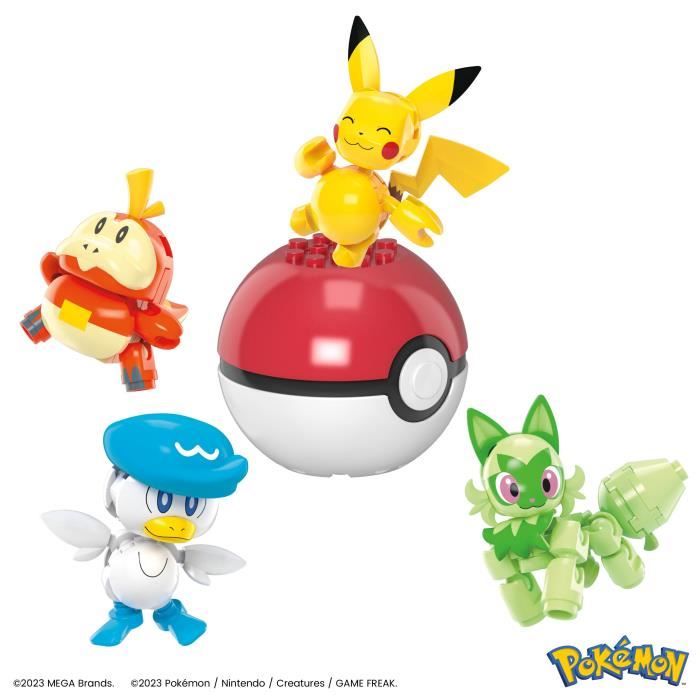 MEGA-Pokémon-Coffret construction 4 figurines et 1 Poké Ball (79 pcs) HPX92