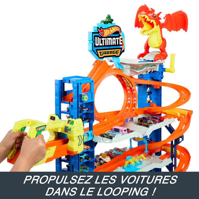 Hot Wheels City-Garage Ultime-Coffret avec 2 voitures incluses HKX48