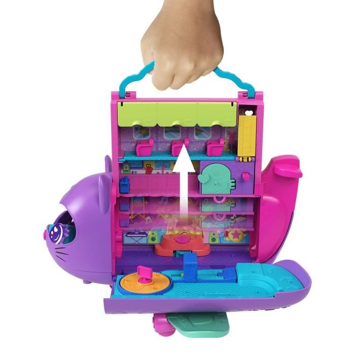 Polly Pocket-Avion Chaton Transformable-Coffret avec 2 mini-figurines HWP19