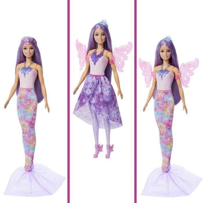 Barbie-Poupée Barbie Fantaisie Féerique-Coffret Avec Accessoires - 3 ans+- JCP74