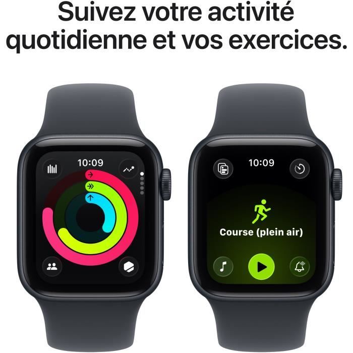 Apple Watch SE 3 GPS - 40mm - Boîtier Midnight Aluminium - Bracelet Midnight Sport Band - S/M