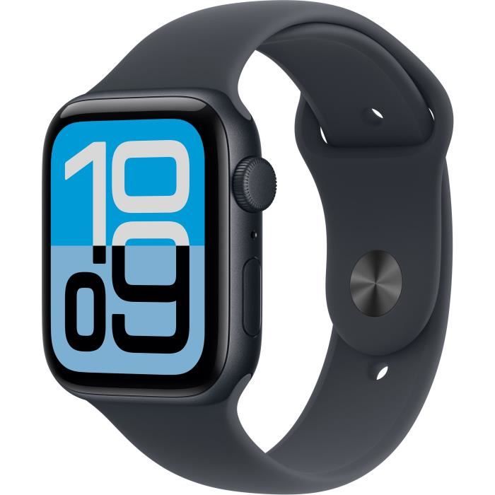 Apple Watch SE 3 GPS - 44mm - Boîtier Midnight Aluminium - Bracelet Midnight Sport Band - S/M