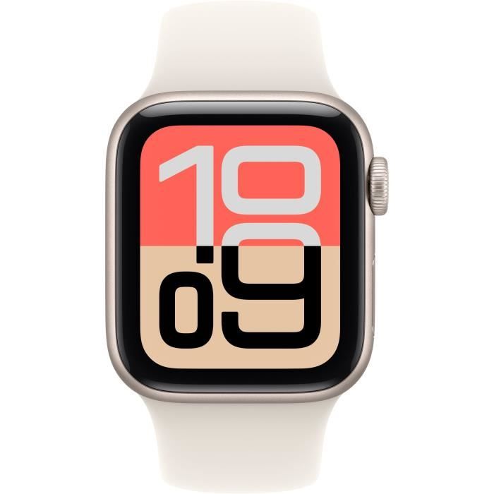 Apple Watch SE 3 GPS + Cellular - 40mm - Boîtier Starlight Aluminium - Bracelet Starlight Sport Band - M/L
