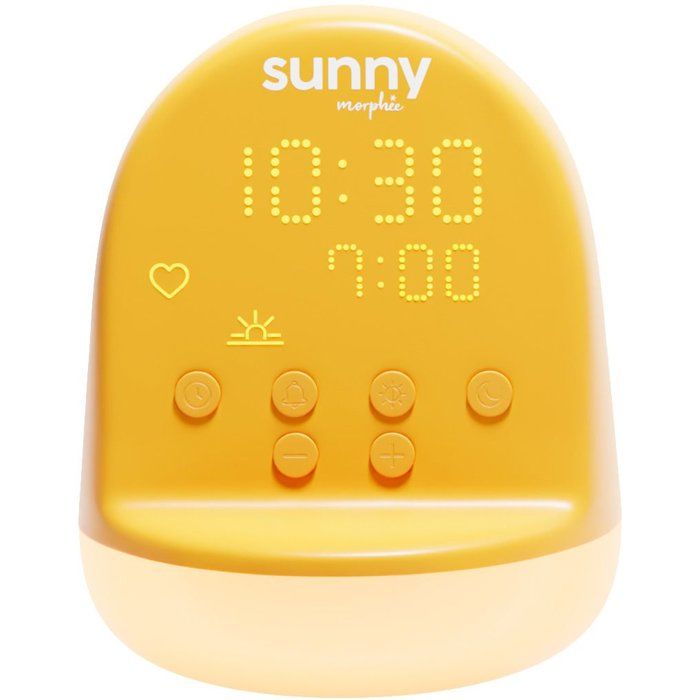 Réveil enfant - MORPHÉE - SUNNY - 365 découvertes audio - Veilleuse éducatif - Jaune
