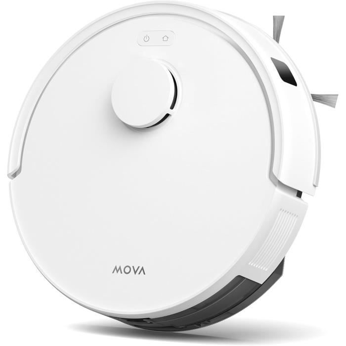 MOVA E20 - Robot Aspirateur Laveur - Navigation LDS, Puissance d'aspiration de 5 000 Pa - Aspirateur et Mop 2-en-1 - Compact