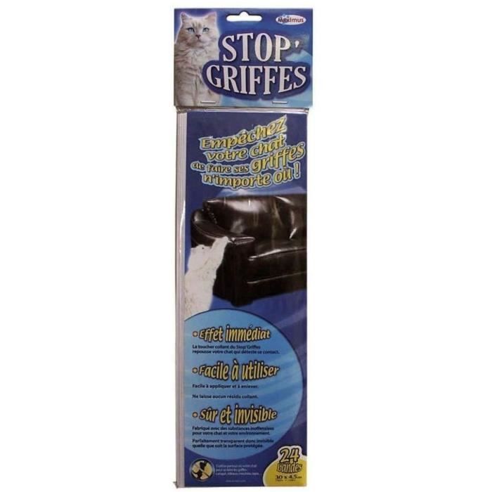 Bandes Stop Griffes - MUZO - x24 - Transparent - Anti-griffes - Inoffensif pour les animaux