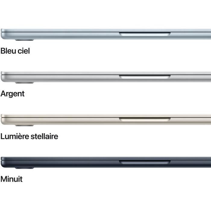 Apple - 13,6 MacBook Air M4 (2025) - RAM 16Go - Stockage 256Go - CPU 10 coeurs - GPU 8 coeurs - Lumiere Stellaire