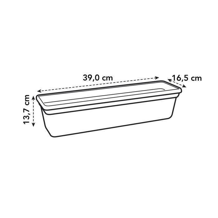ELHO Balconniere GREEN BASICS - 6L - L 16,5 x P 39 x H 13,7 cm - Extérieur & Balcon - Vivre noir