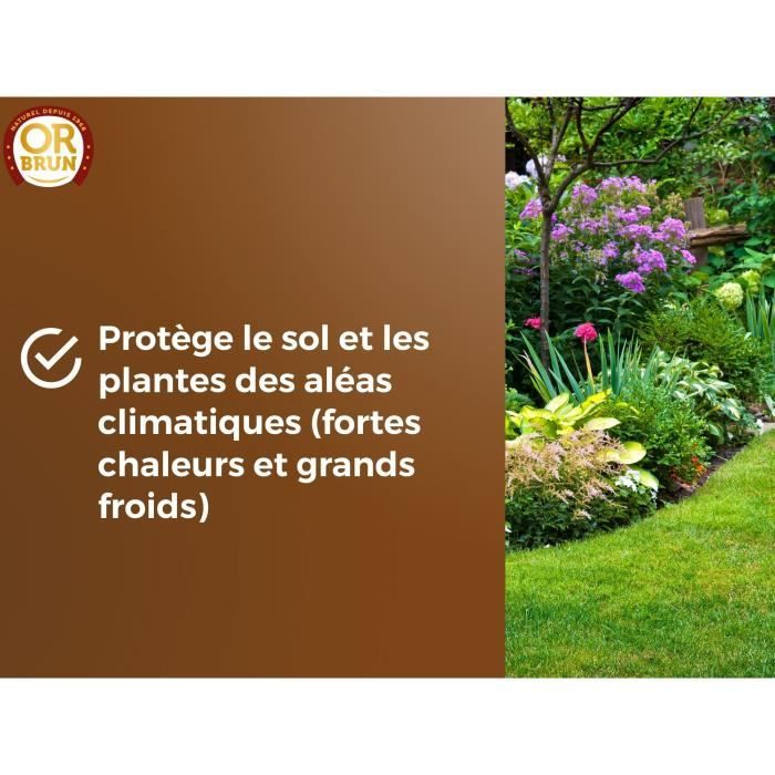 OR BRUN - OBRPECO50 - Ecorces De Pin - Protege Le Sol - Limite Les Mauvaises Herbes - Conserve L'Humidité