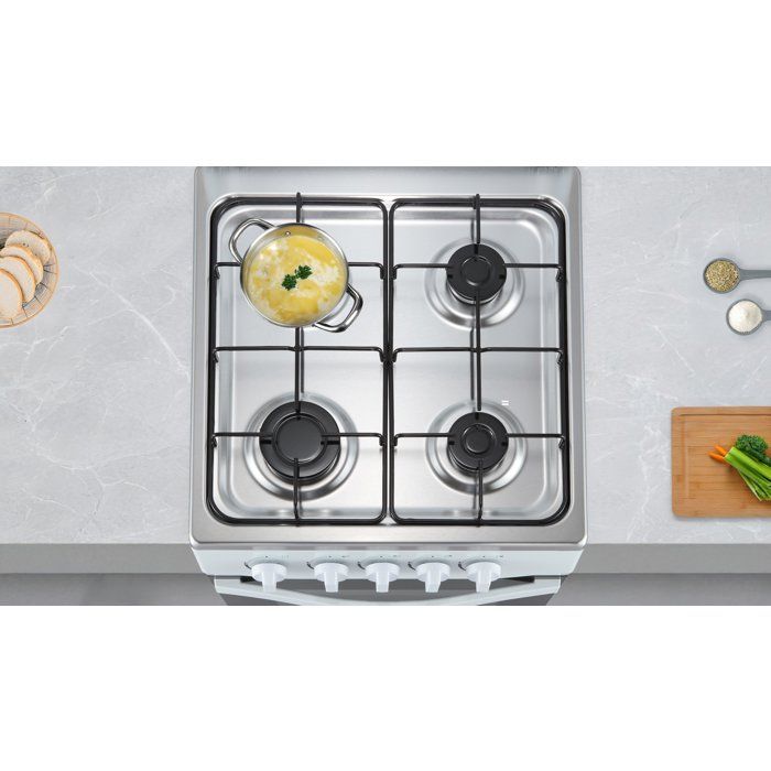 Cuisiničre ŕ gaz - OCEANIC - OCEACG5055GW - 4 feux - 7700 W - Blanc
