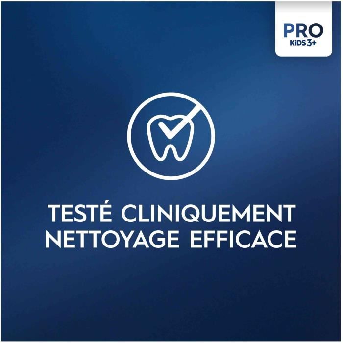 Oral-B Pro Kids3+ Brosse a dents électrique enfant La Reine Des Neiges, Disney, 1 étui de voyage, 1 Brossette Brossage Doux