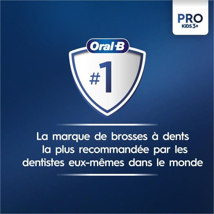 Oral-B Pro Kids3+ Brosse a dents électrique enfant La Reine Des Neiges, Disney, 1 étui de voyage, 1 Brossette Brossage Doux
