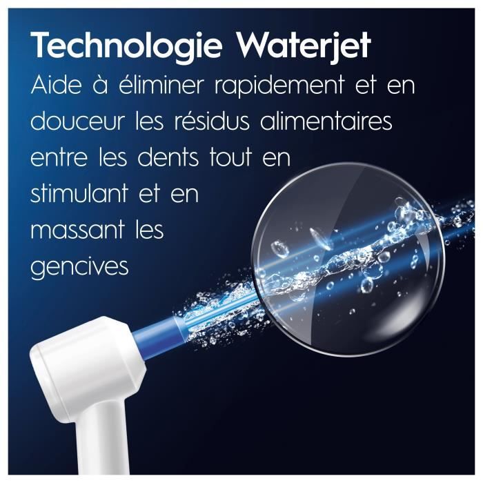 Brosse a dents électrique Oral B Jet Dentaire Oxyjet + 2 canules BLANC