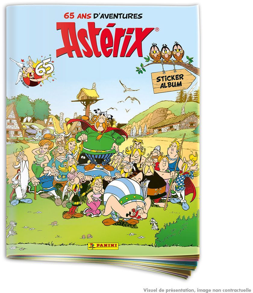 Album - PANINI - Astérix (65eme anniversaire) - 264 stickers, brillants et métal