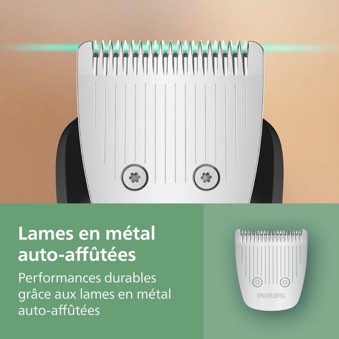 Tondeuse multifonction 11-en-1 étanche - PHILIPS - Series 5000 MG5941/15 - 120 min - Sans fil - Gris clair