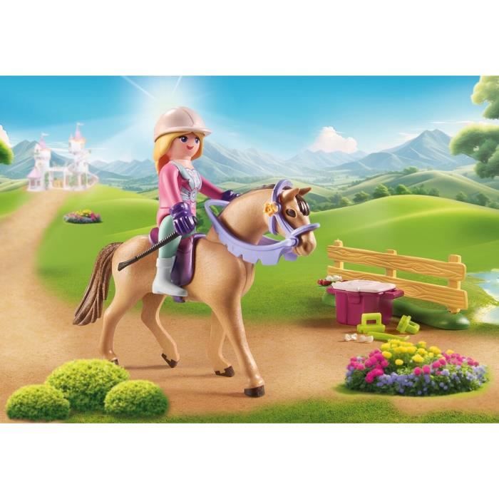 PLAYMOBIL 71801 Princesse cavaliere, cheval et matériel équestre, Princess Magic, 39 pieces, Des 4 ans