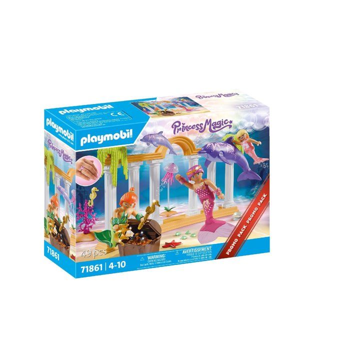 Playmobil 71861 Trésor des sirenes avec des dauphins, Princess Magic Promo Packs, 49 pieces, Des 4 ans
