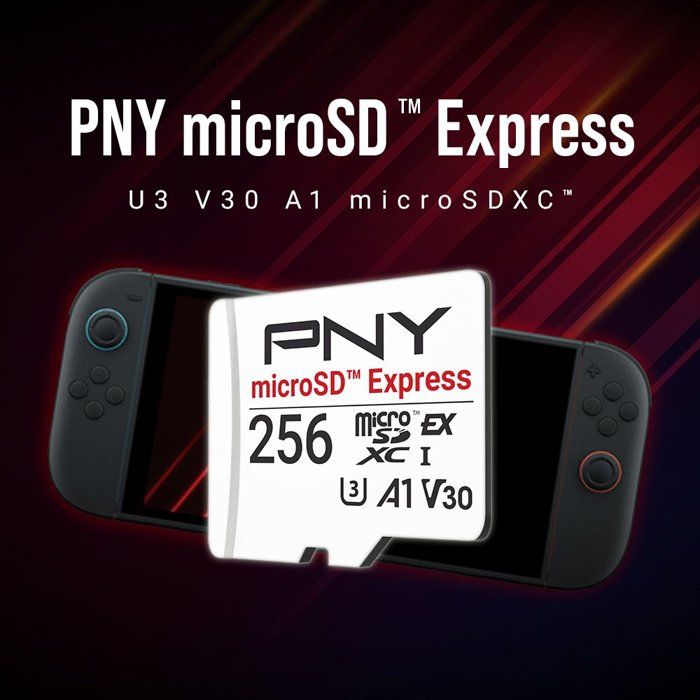 PNY microSD™ Express - Carte mémoire microSDXC - 256 Go - UHS-I U3 V30 A1 - 890/750 Mo/s