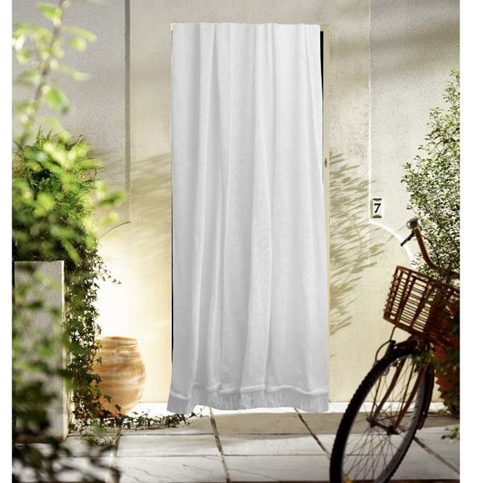 Rideau Marseillais tissé Blanc - 225 x 140 cm - TOISON D'OR